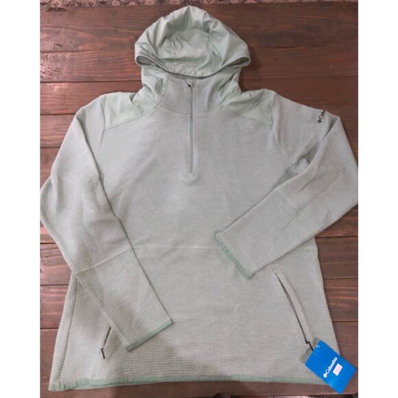 Columbia women’s Sadler’s Crest half zip hoodie teal size XXL NEW - Picture 1 of 8